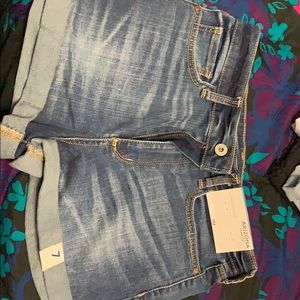 Hi-rise shortie shorts made by Arizona Jean Co.